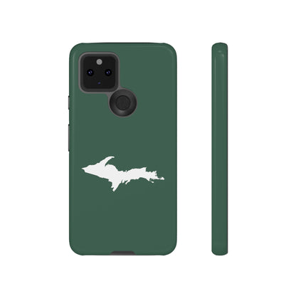 Michigan Upper Peninsula Tough Phone Case (Ginger Ale Green w/ UP Outline) | Samsung & Pixel Android