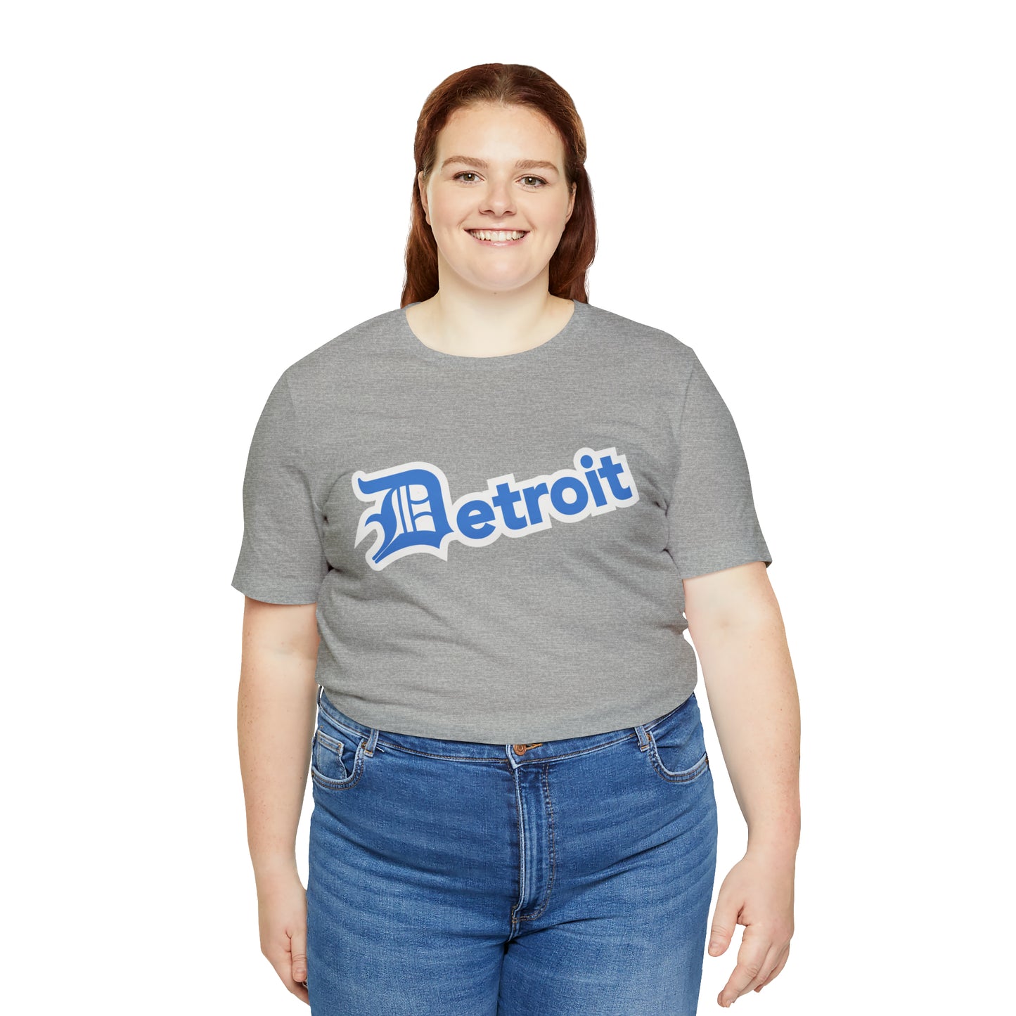 'Detroit' T-Shirt (Azure w/ Old English 'D') | Unisex Standard