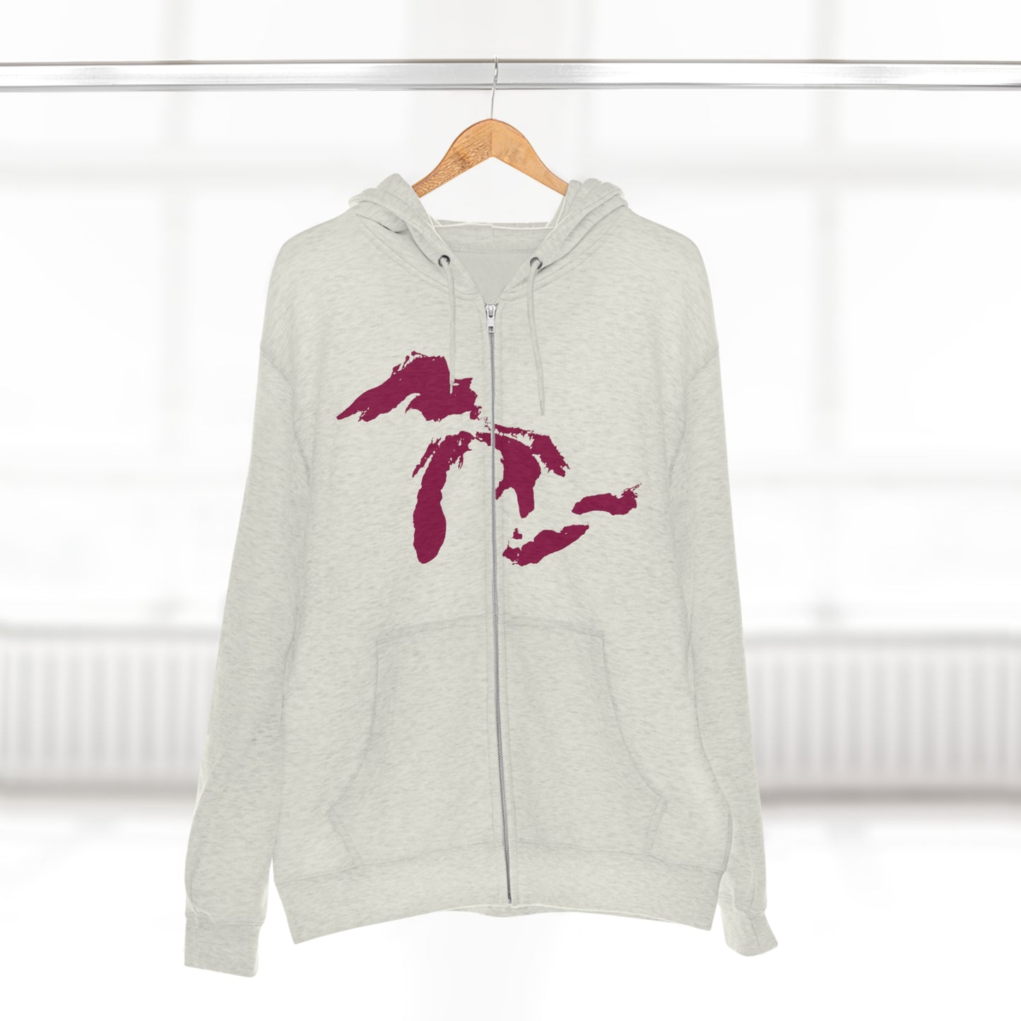 Great Lakes Hoodie (Ruby Red) | Unisex Full Zip