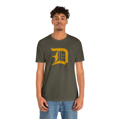 Detroit 'Old English D' T-Shirt (Gold) | Unisex Standard