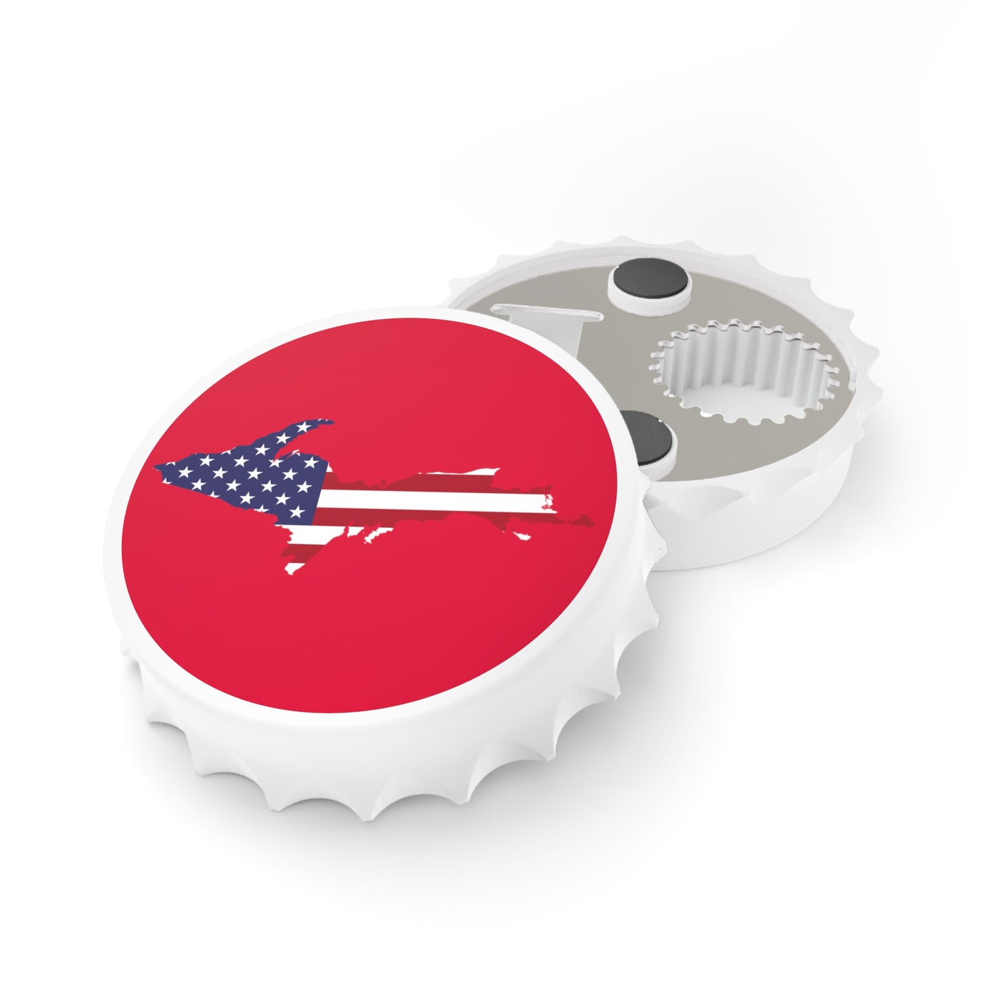 Michigan Upper Peninsula Bottle Opener (w/ UP USA Flag ) | Lighthouse Red