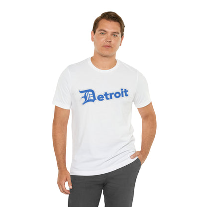 'Detroit' T-Shirt (Azure w/ Old English 'D') | Unisex Standard