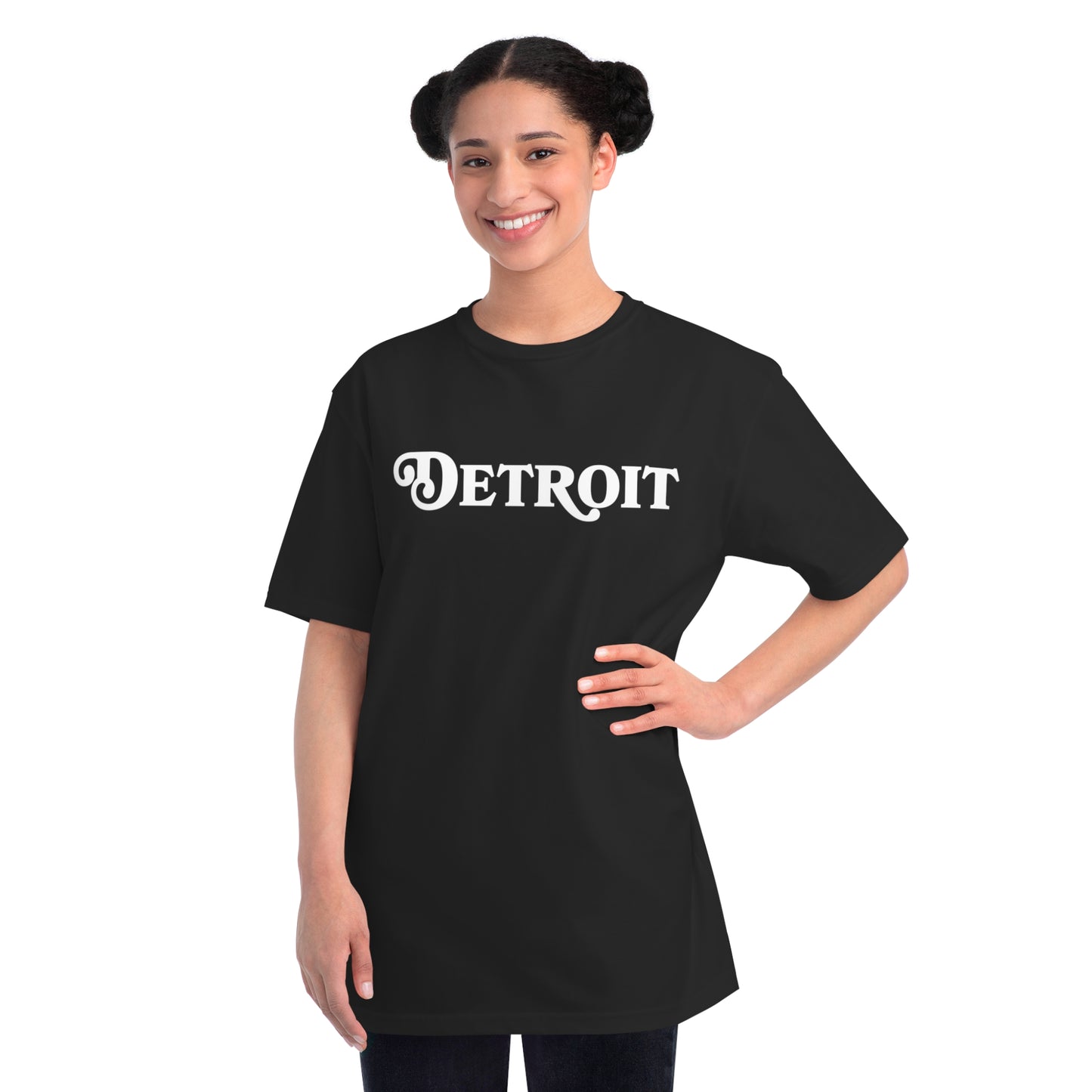 'Detroit' T-Shirt (Sloped Serif Font) | Unisex Organic