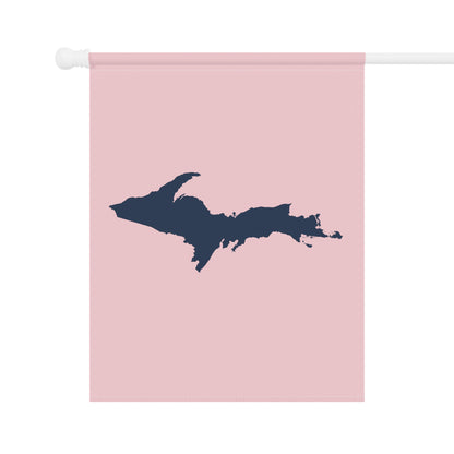 Michigan Upper Peninsula Home & Garden Flag (w/ UP Outline) | Pale Pink