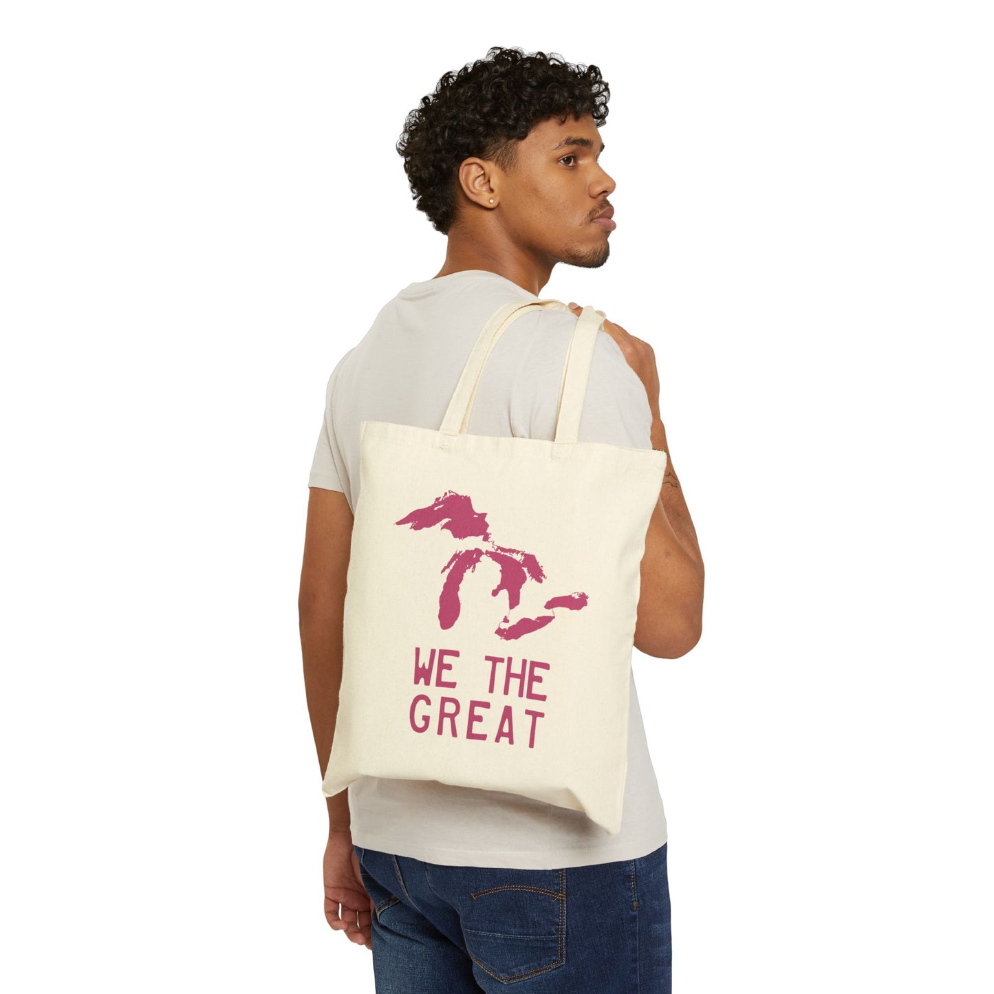 Great Lakes 'We The Great' Light Tote Bag | Apple Blossom Pink