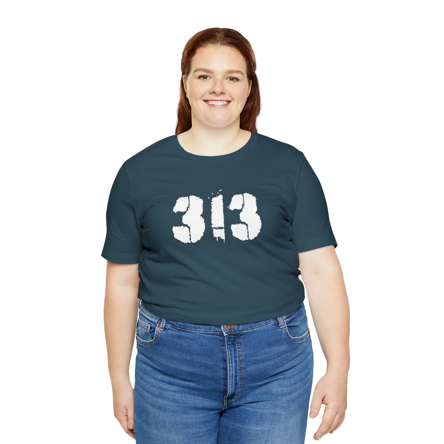 Detroit '313' T-Shirt (Spray Stencil Font) | Unisex Standard Fit