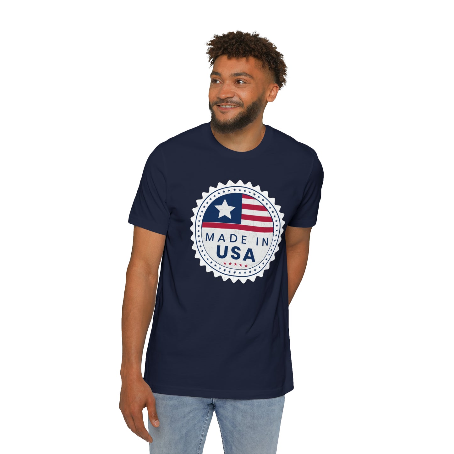 'Made in USA' T-Shirt (Cap Shape) | Made in USA