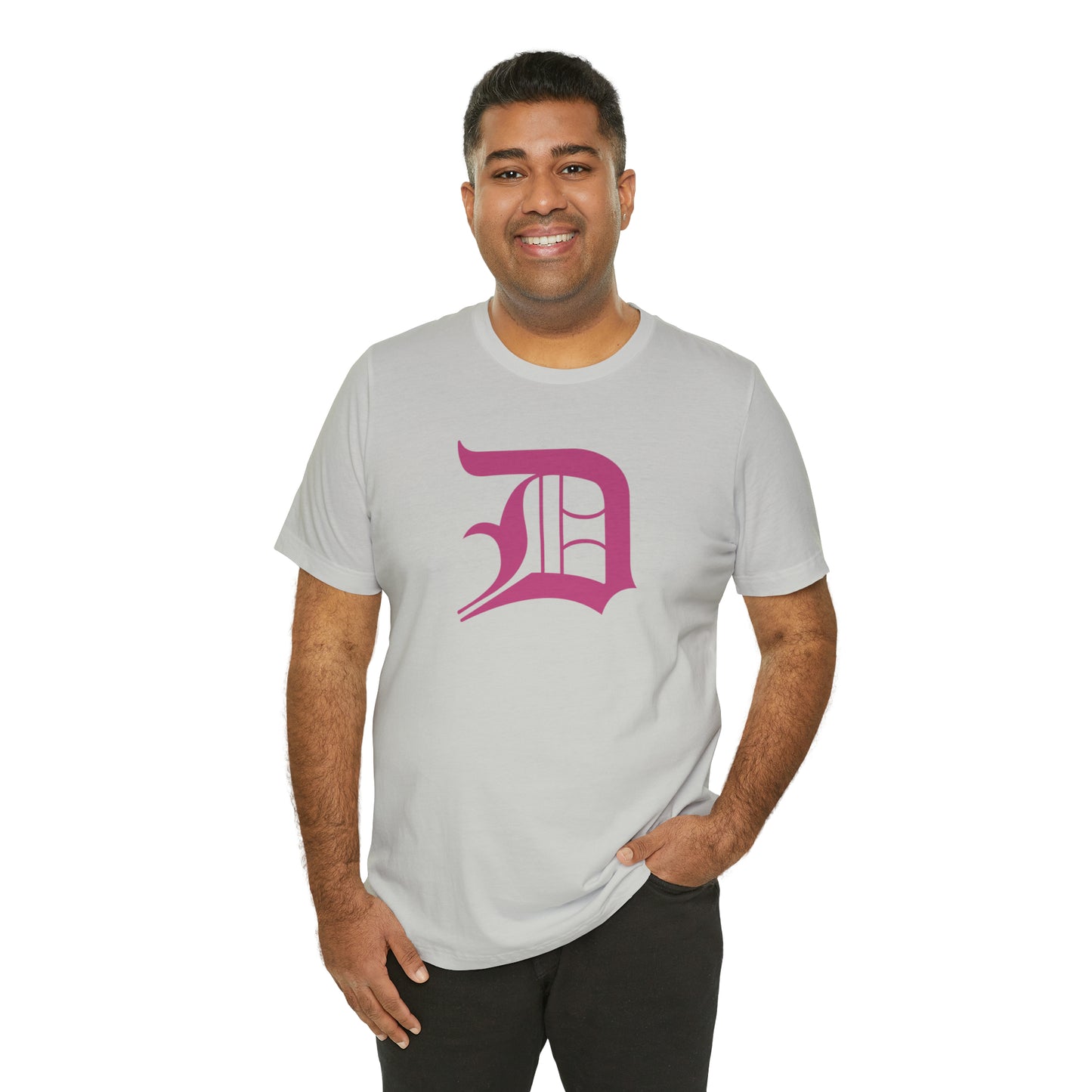 Detroit 'Old English D' T-Shirt (Apple Blossom Pink) | Unisex Standard