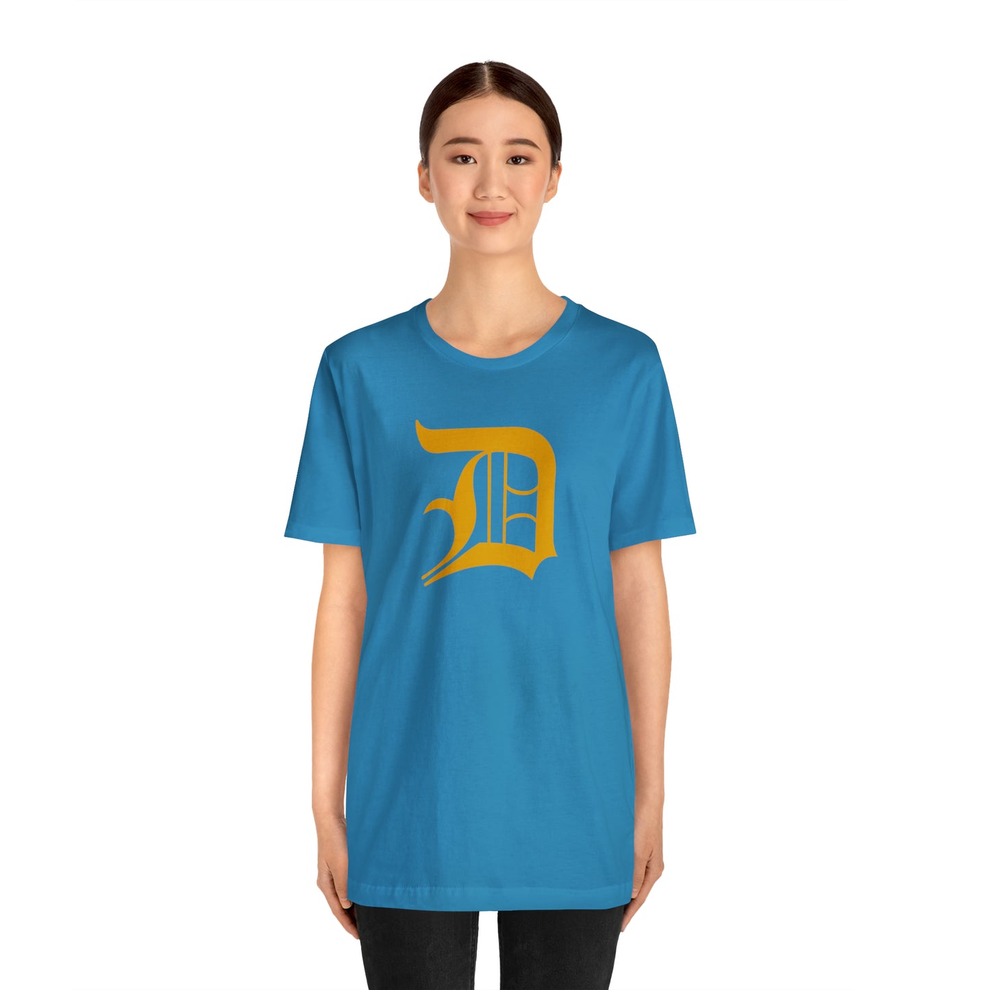 Detroit 'Old English D' T-Shirt (Gold) | Unisex Standard