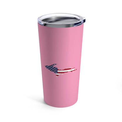 Michigan Upper Peninsula Tumbler (w/ UP USA Flag) | '67 Caddie Pink - 20oz