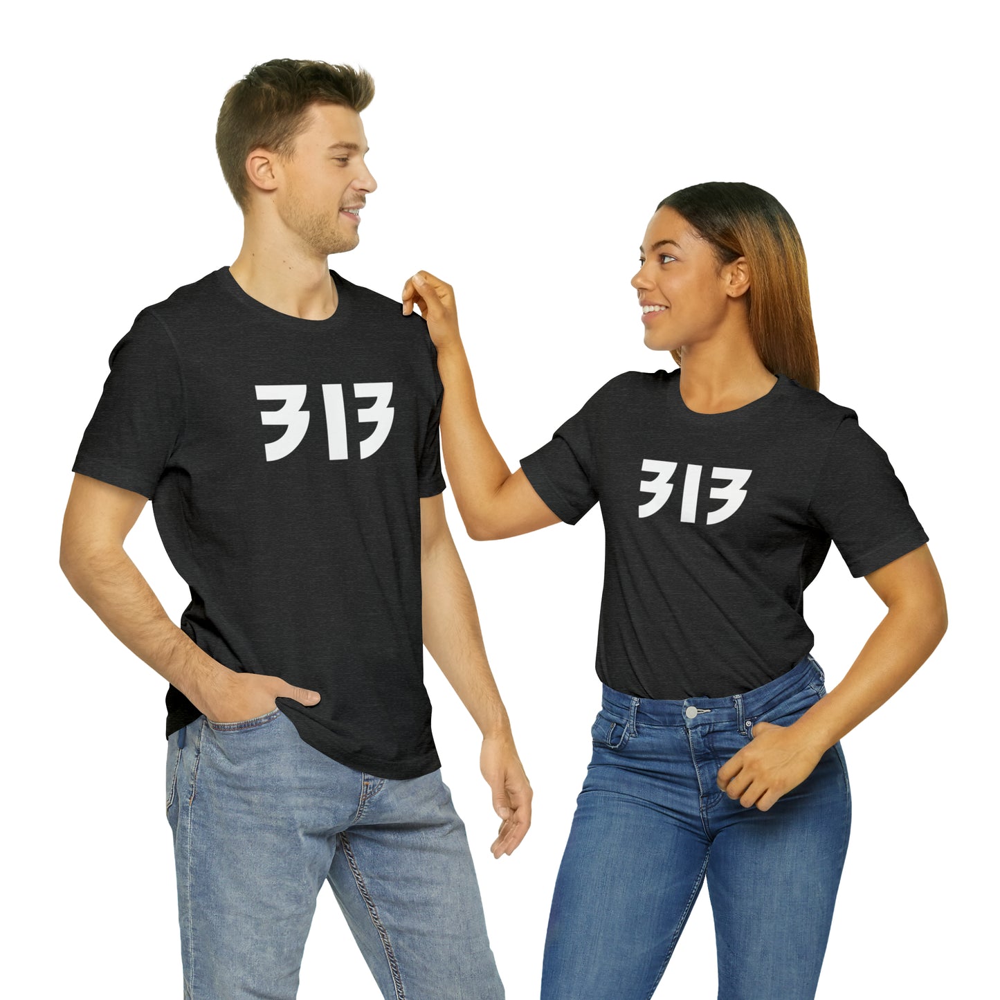 Detroit '313' T-Shirt (80s Glam Rock Font) | Unisex Standard Fit