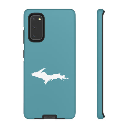 Michigan Upper Peninsula Tough Phone Case (Huron Blue w/ UP Outline) | Samsung & Pixel Android