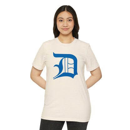 Detroit 'Old English D' T-Shirt (Azure) | Unisex Recycled Organic