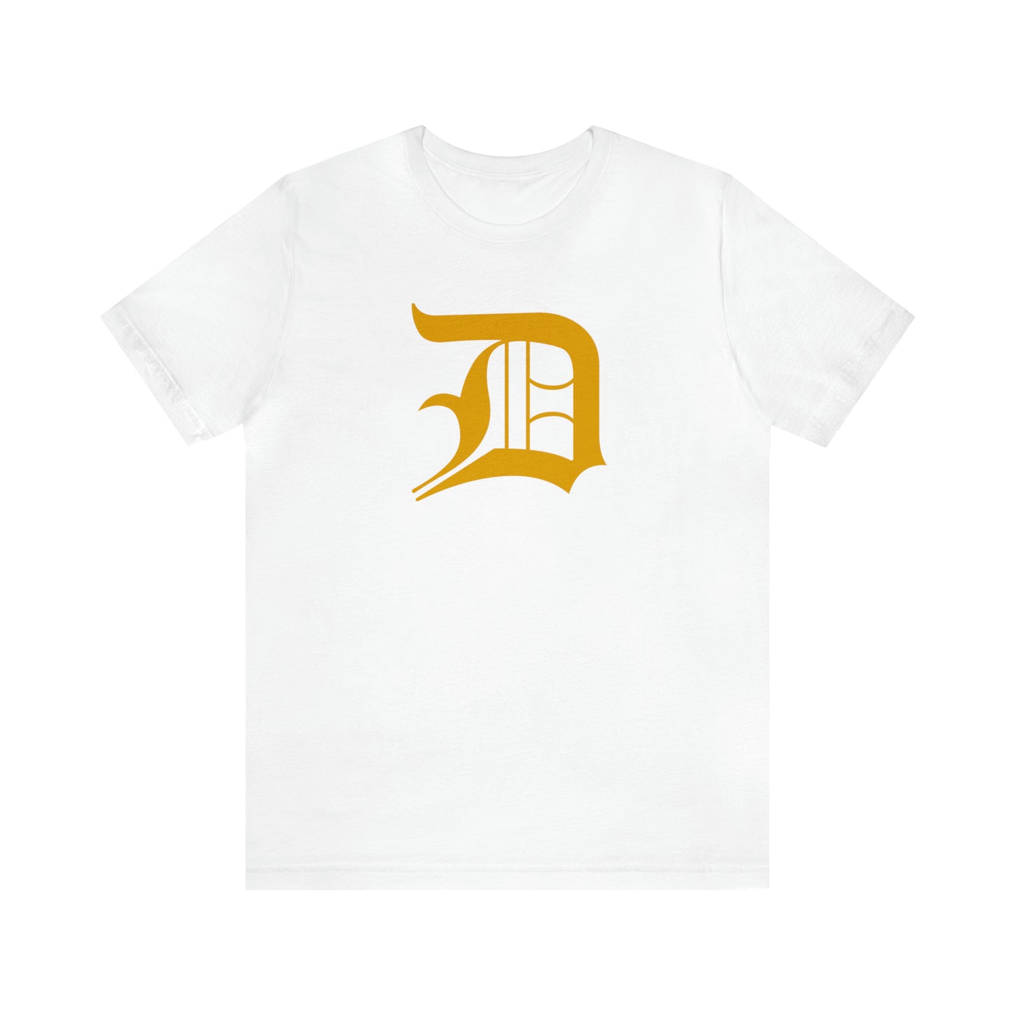 Detroit 'Old English D' T-Shirt (Gold) | Unisex Standard