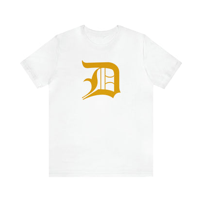 Detroit 'Old English D' T-Shirt (Gold) | Unisex Standard