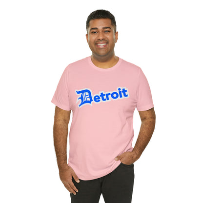 'Detroit' T-Shirt (MotorTown Blue w/ Old English 'D') | Unisex Standard