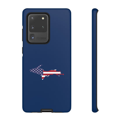 Michigan Upper Peninsula Tough Phone Case (Old Glory Blue w/ UP USA Flag Outline) | Samsung & Pixel Android