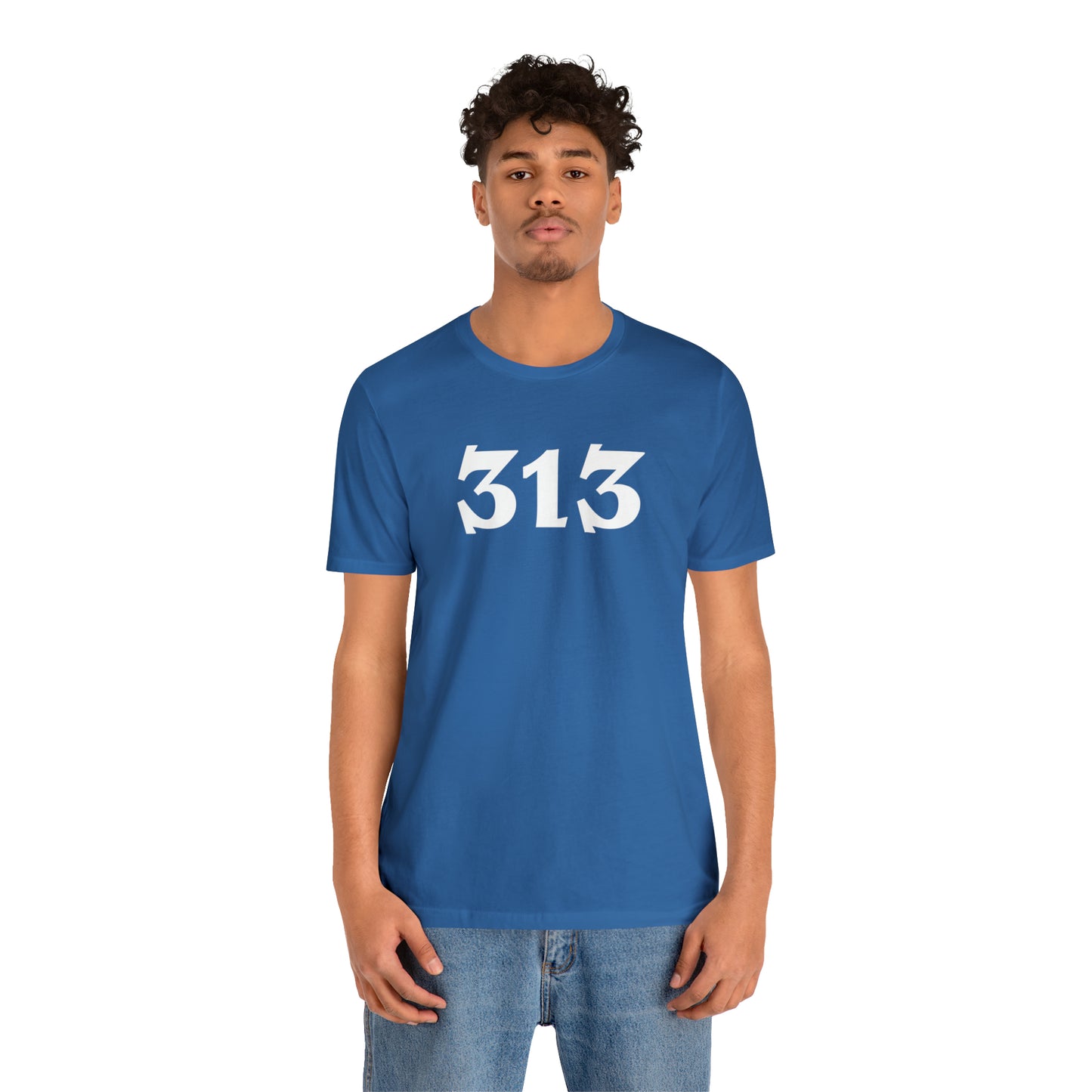 Detroit '313' T-Shirt (Angry Serif Font) | Unisex Standard Fit