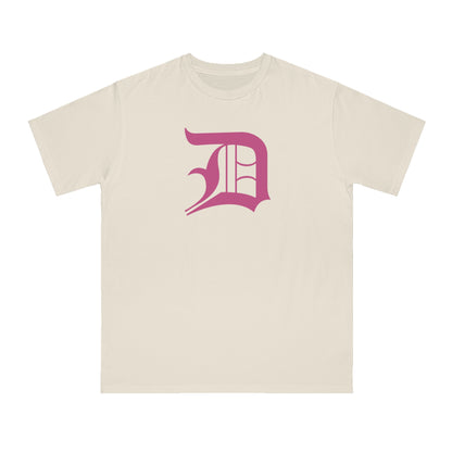 Detroit 'Old English D' T-Shirt (Apple Blossom Pink) | Unisex Organic