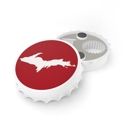 Michigan Upper Peninsula Bottle Opener (w/ UP Outline) | Thimbleberry Red