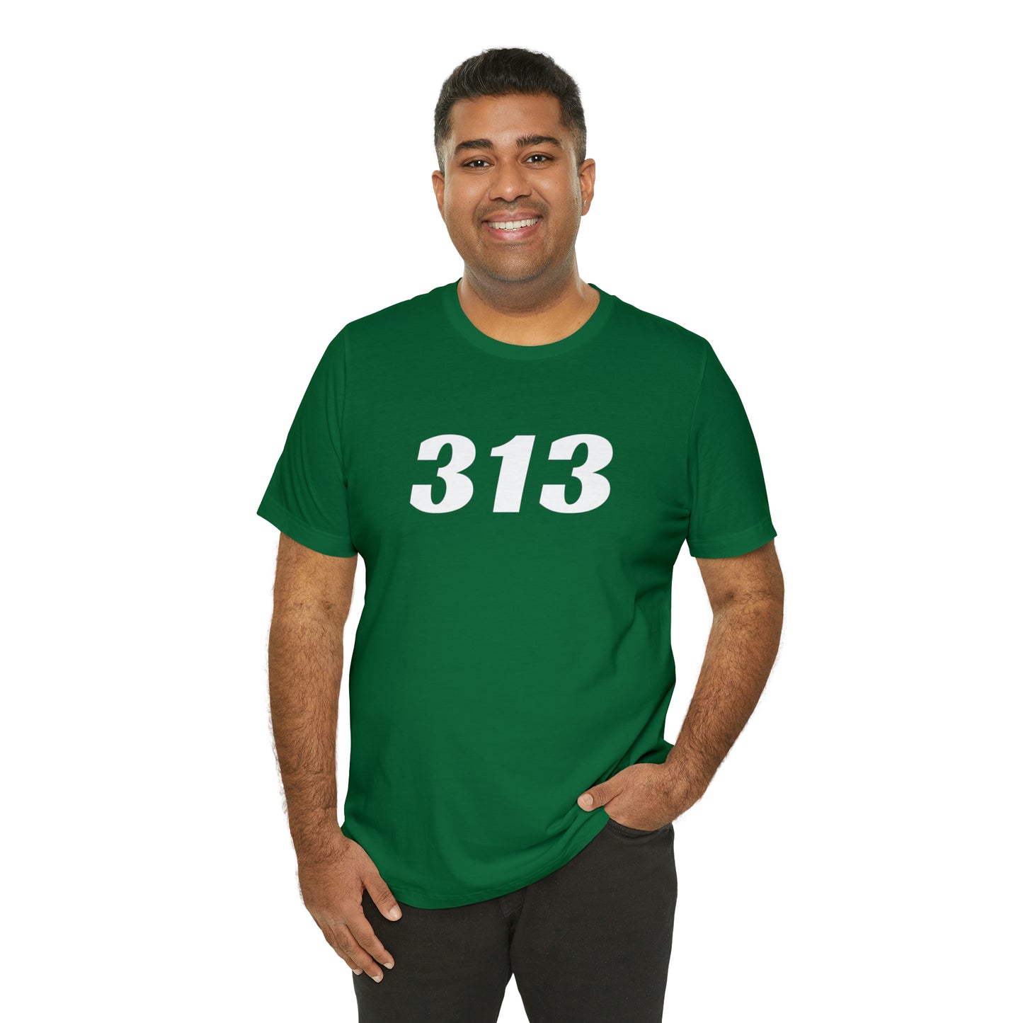 Detroit '313' T-Shirt (Racing Font) | Unisex Standard Fit