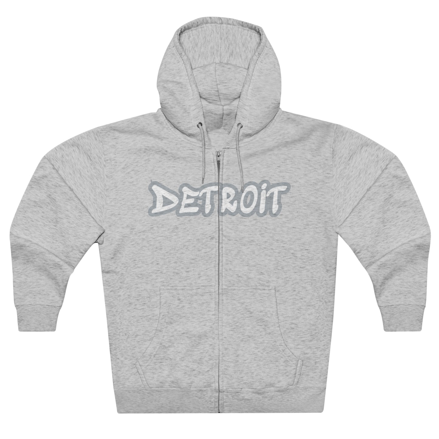 Detroit' Hoodie (Silver Tag Font) | Unisex Full Zip