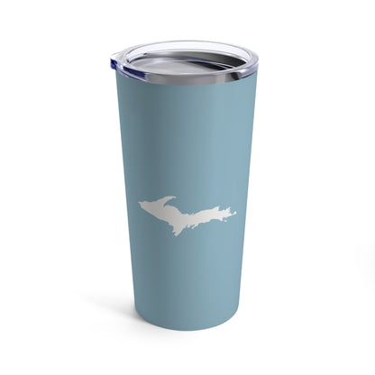 Michigan Upper Peninsula Tumbler (w/ UP Outline) | Opal Blue - 20oz