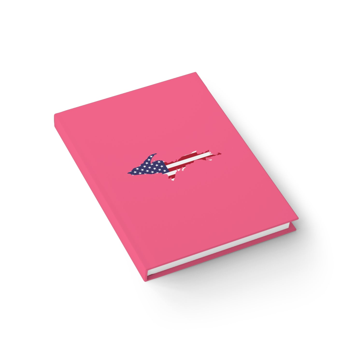 Michigan Upper Peninsula Blank Sketchbook (w/ UP USA Flag) | Rhodochrosite Pink