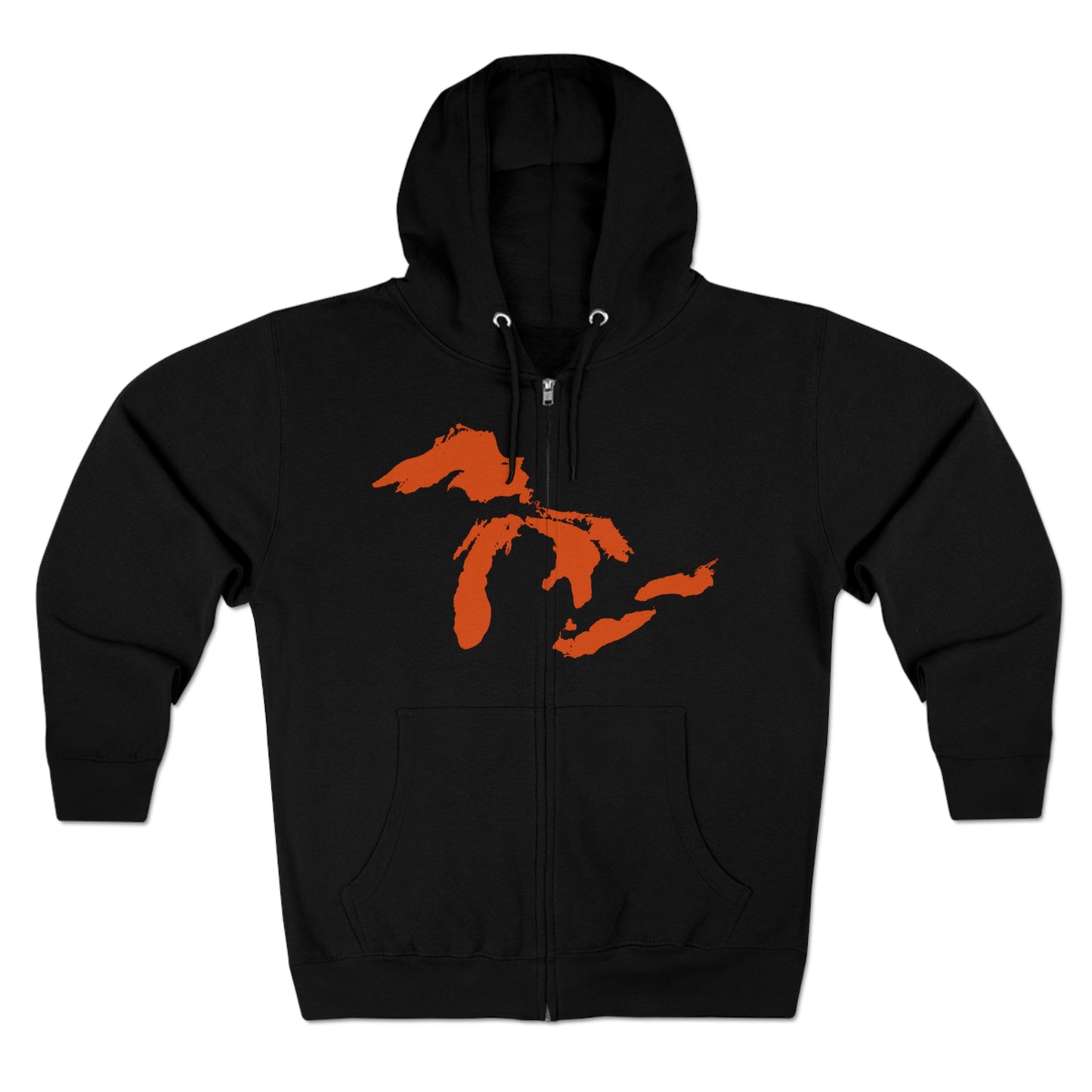 Great Lakes Hoodie (Maple Leaf Orange) | Unisex Full Zip