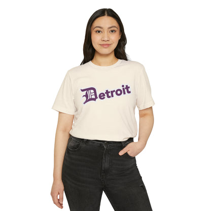 Detroit' T-Shirt (Plum Old English 'D') | Unisex Recycled Organic