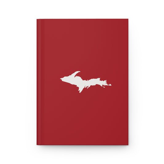 Michigan Upper Peninsula Hardcover Journal (Thimbleberry Red w/ UP Outline) | Ruled - 150pgs