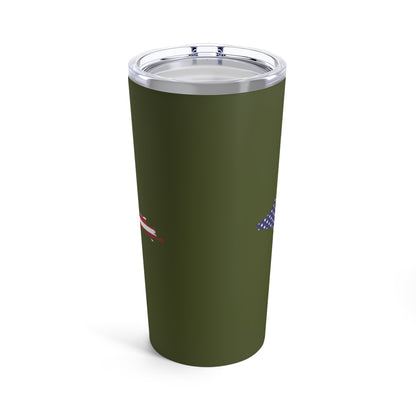 Michigan Upper Peninsula Tumbler (w/ UP USA Flag) | Army Green - 20oz