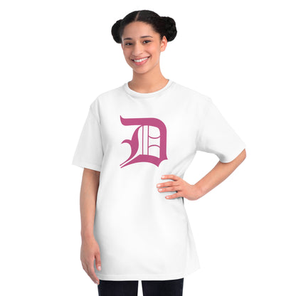 Detroit 'Old English D' T-Shirt (Apple Blossom Pink) | Unisex Organic