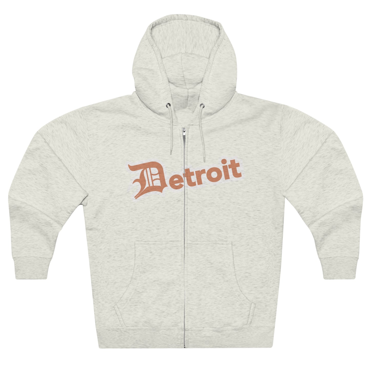 'Detroit' Hoodie (Copper w/ Old English 'D') | Unisex Full Zip