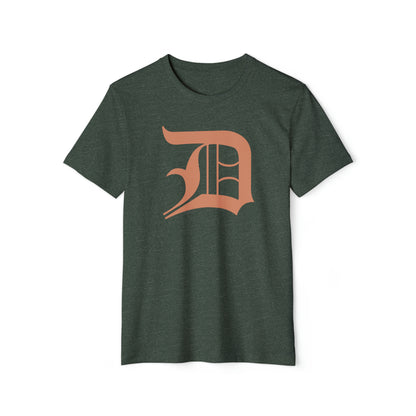 Detroit 'Old English D' T-Shirt (Copper) | Unisex Recycled Organic