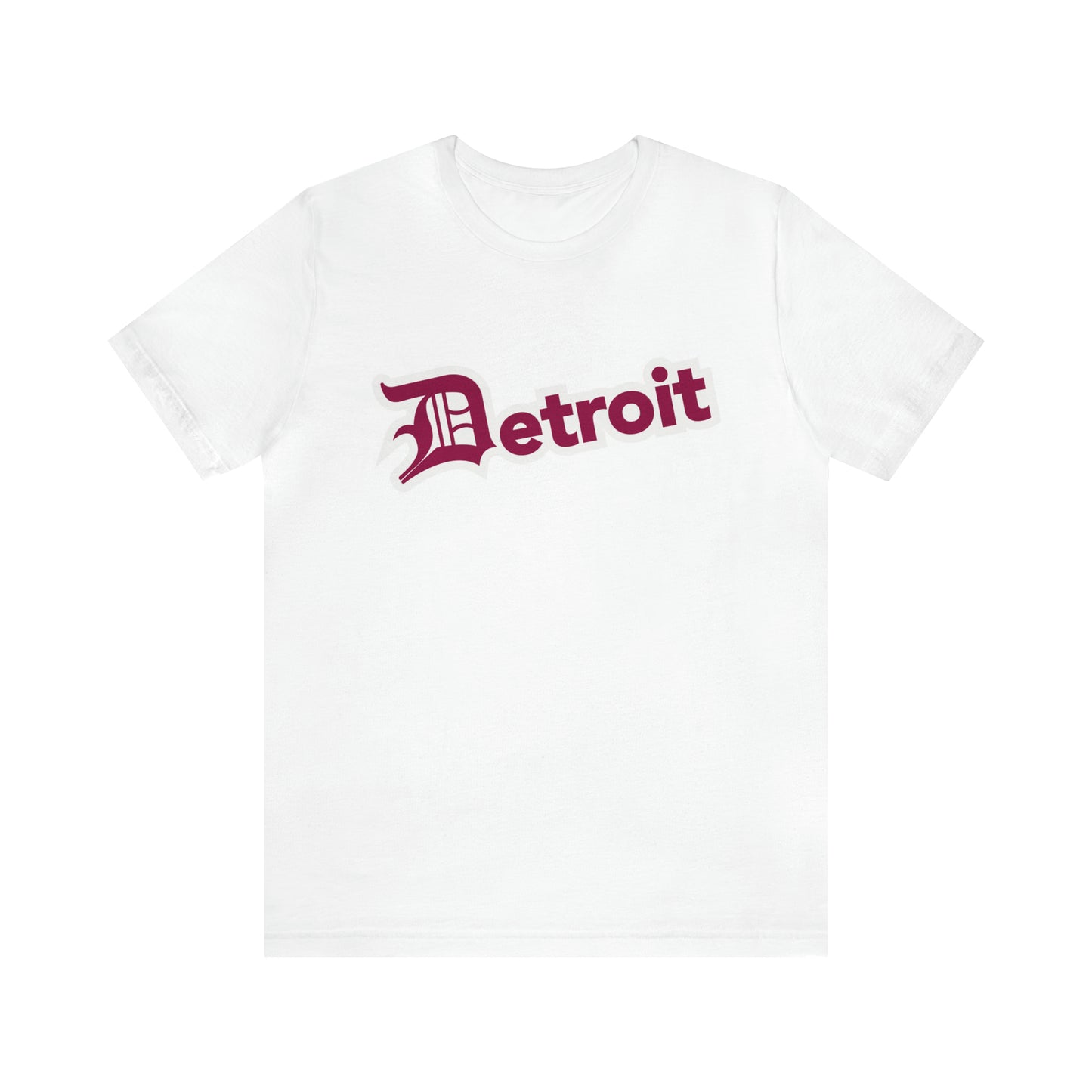 'Detroit' T-Shirt (Ruby Red w/ Old English 'D') | Unisex Standard