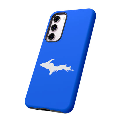 Michigan Upper Peninsula Tough Phone Case (Motor Town Blue w/ UP Outline) | Samsung & Pixel Android