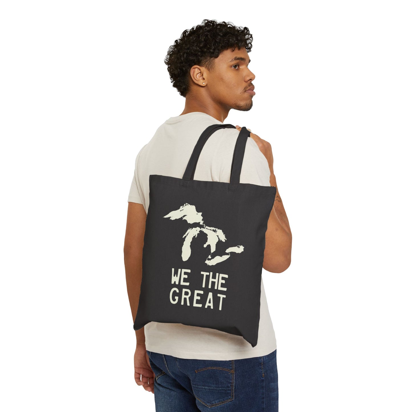 Great Lakes 'We The Great' Light Tote Bag | Ivory White