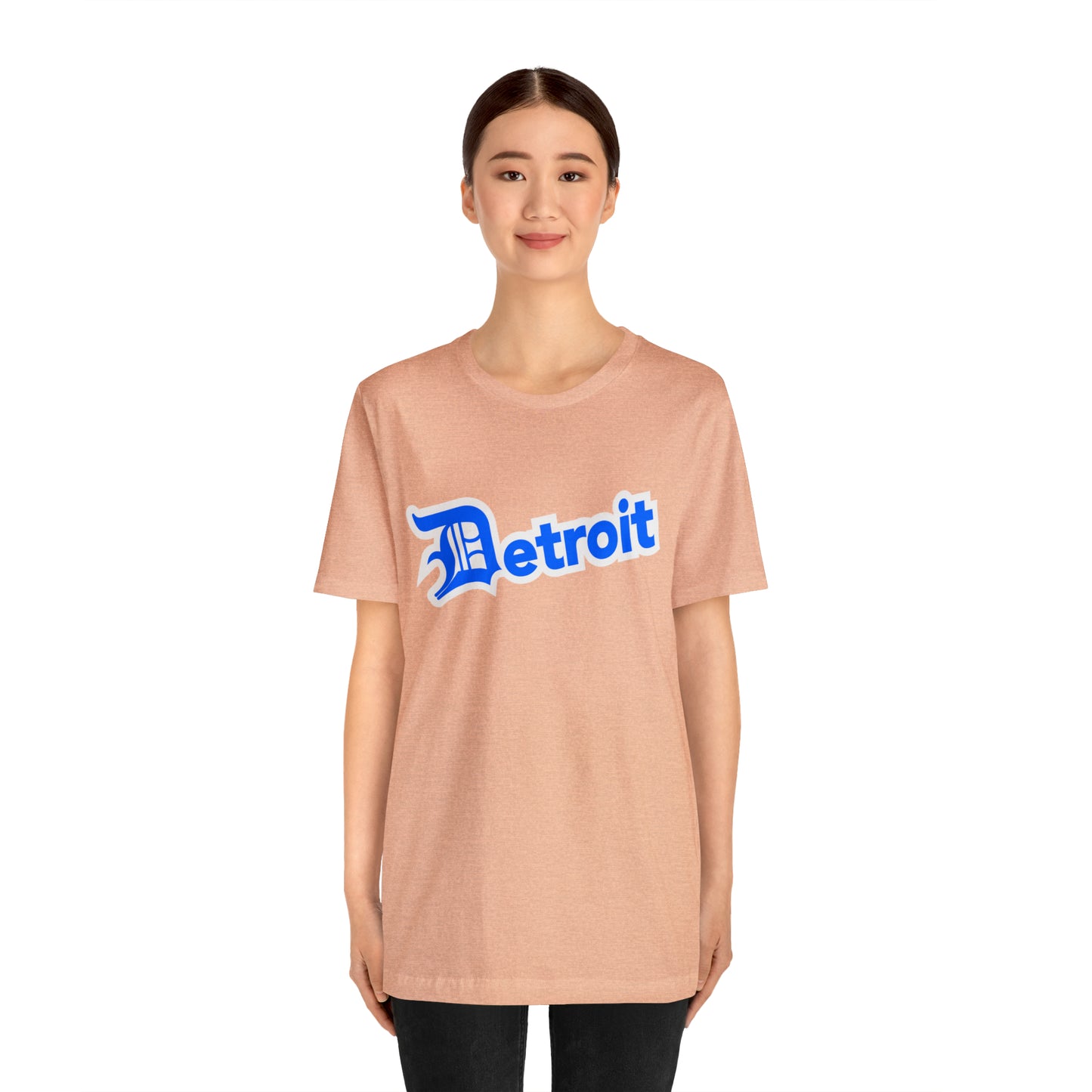 'Detroit' T-Shirt (MotorTown Blue w/ Old English 'D') | Unisex Standard