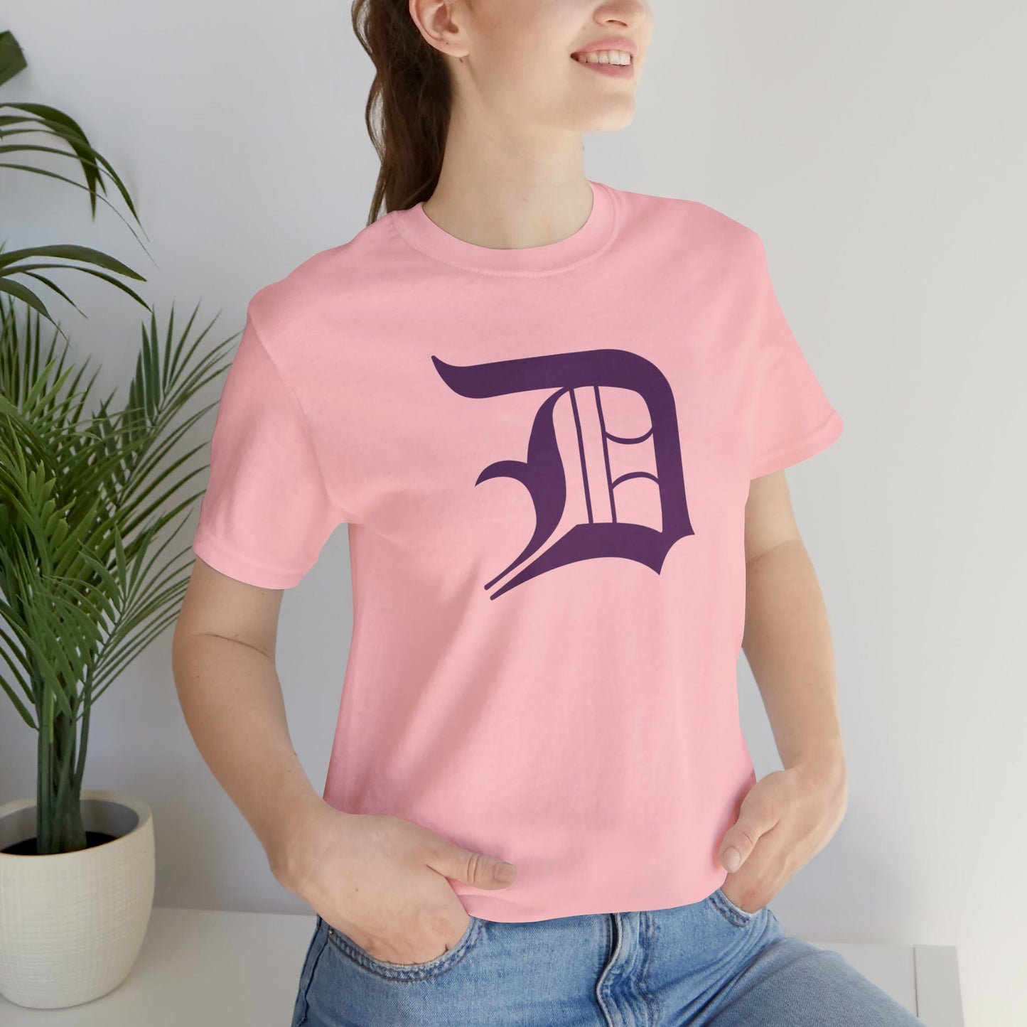 Detroit 'Old English D' T-Shirt (Plum) | Unisex Standard