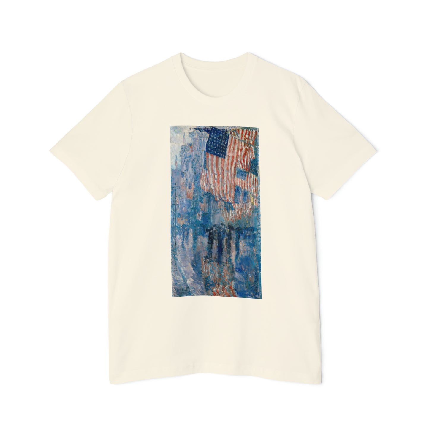 'Avenue in the Rain' Painting T-Shirt (Hassam, 1917) | Made in USA