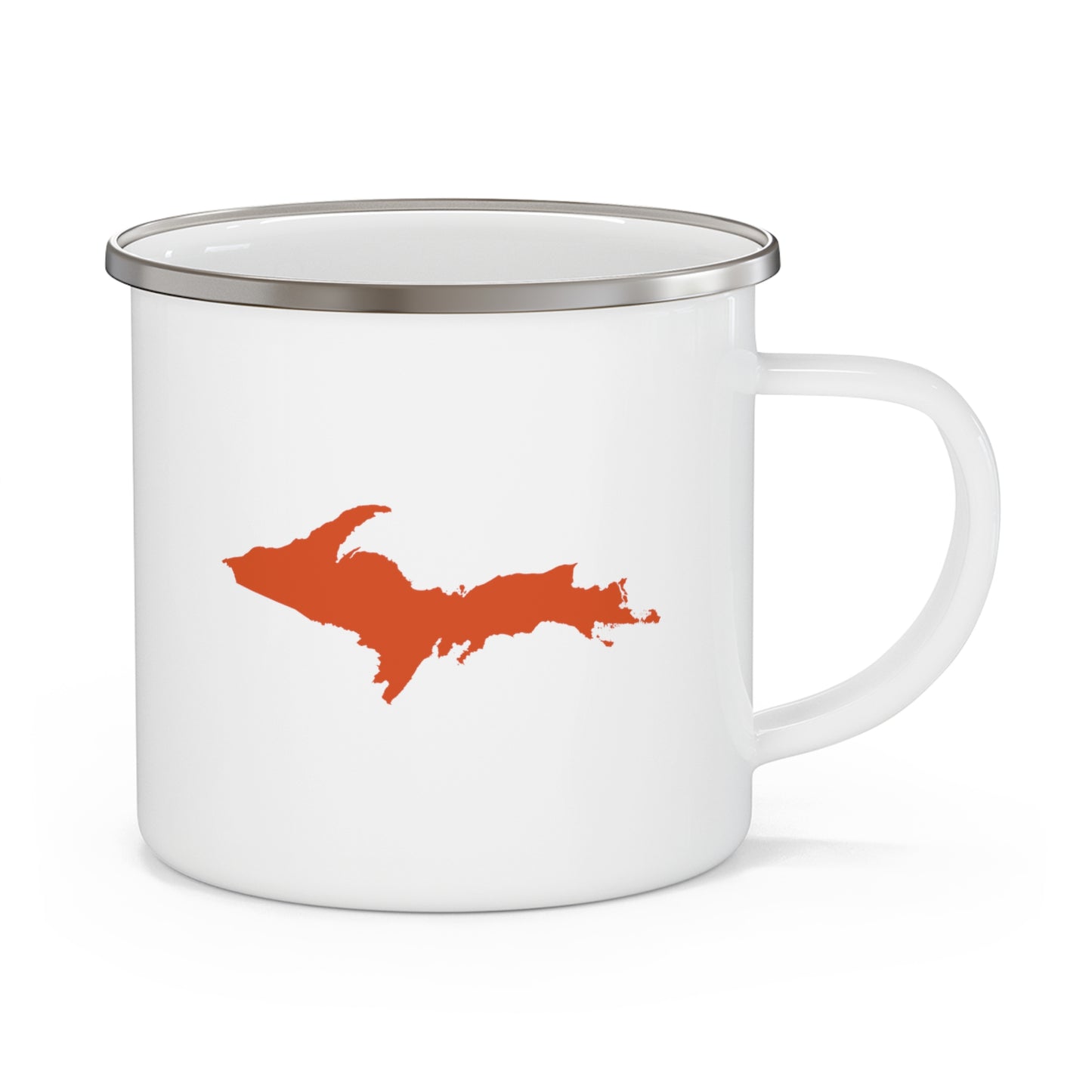 Michigan Upper Peninsula Camping Mug (Orange Outline) | 12oz