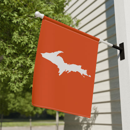 Michigan Upper Peninsula Home & Garden Flag (w/ UP Outline) | Maple Leaf Orange