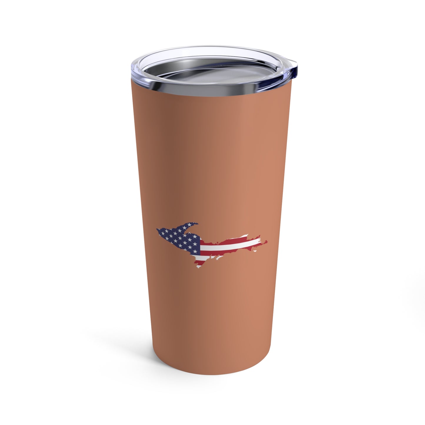 Michigan Upper Peninsula Tumbler (w/ UP USA Flag) | Copper Color - 20oz