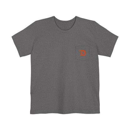 Detroit 'Old English D' Pocket T-Shirt (Maple Leaf Orange) | Unisex Standard