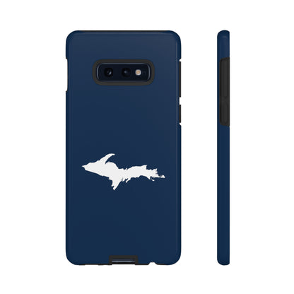 Michigan Upper Peninsula Tough Phone Case (Navy w/ White UP Outline) | Samsung & Pixel Android