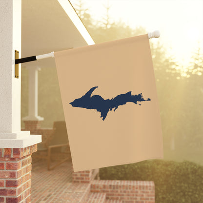 Michigan Upper Peninsula Home & Garden Flag (w/ UP Outline) | Pale Apricot