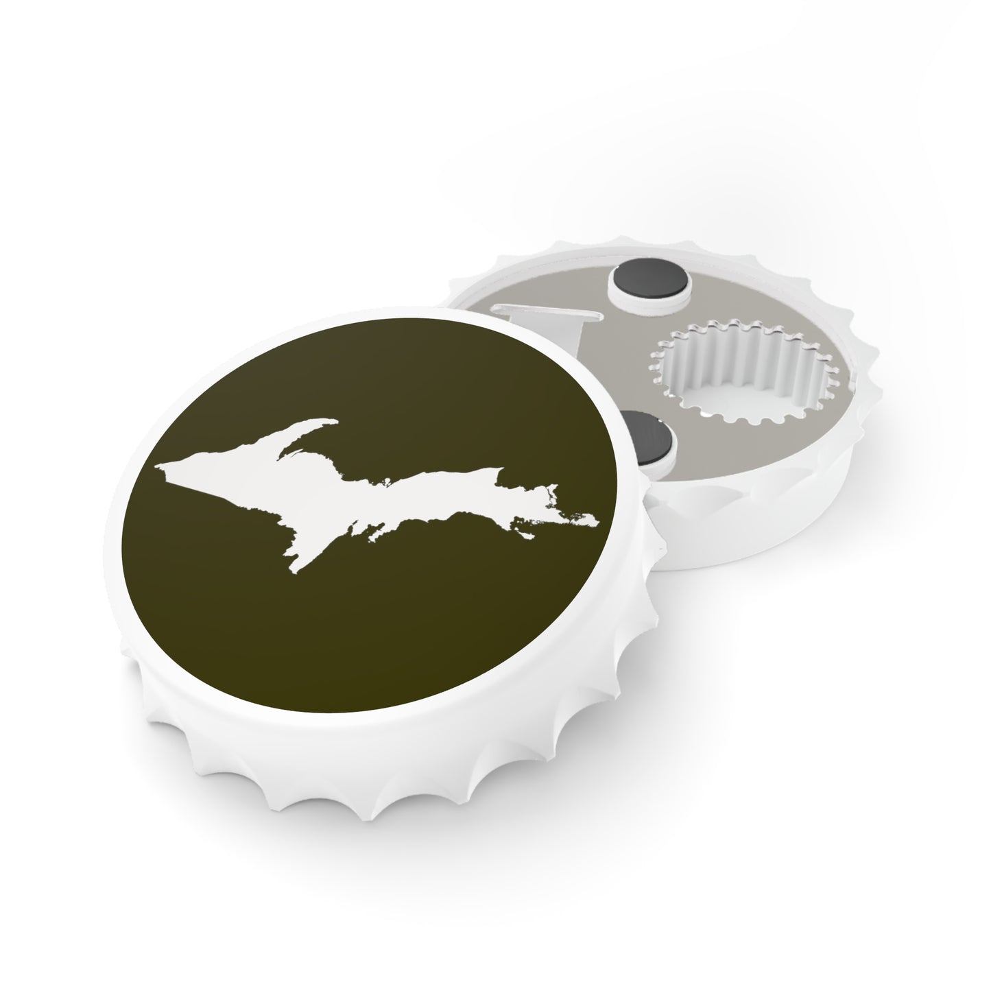 Michigan Upper Peninsula Bottle Opener (w/ UP Outline) | Military Green