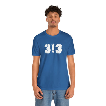 Detroit '313' T-Shirt (Spray Stencil Font) | Unisex Standard Fit