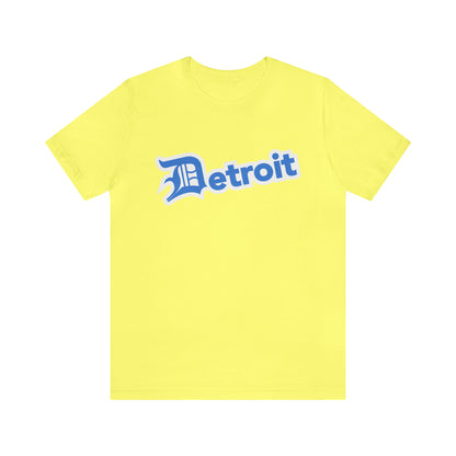 'Detroit' T-Shirt (Azure w/ Old English 'D') | Unisex Standard